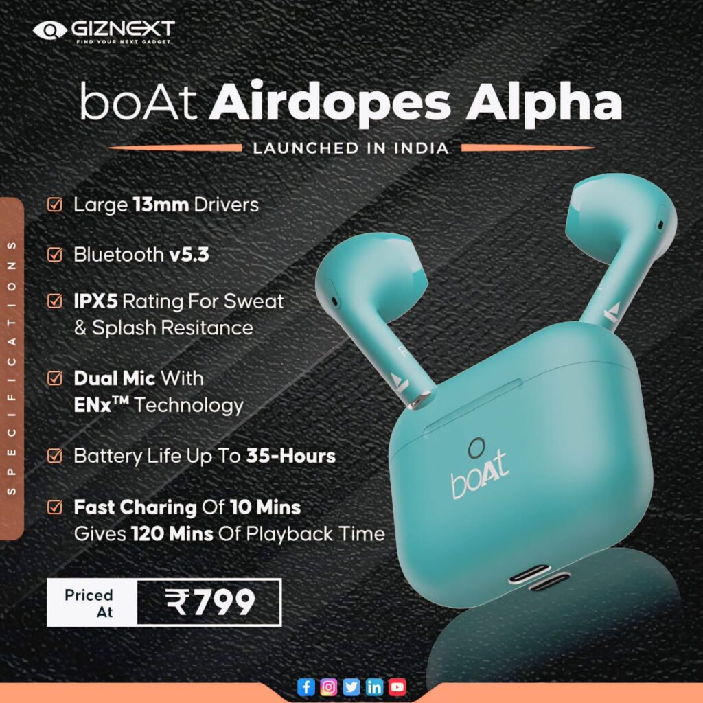 boAt Airdopes Alpha with